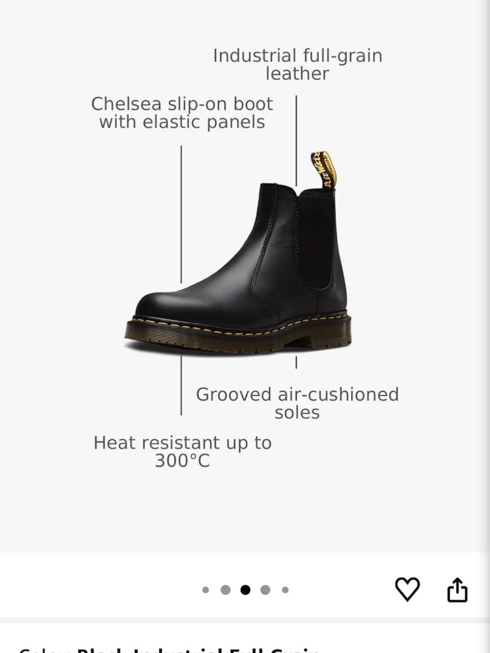 Dr. Martens Anti Slip Chelsea Ankle Boots Unisex Adult 2976 Sr - Picture 6 of 8